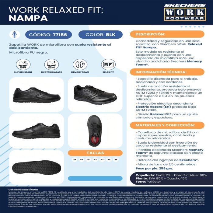 Skechers Zapatilla Hombre Athletic Nampa SR - Imagen 5