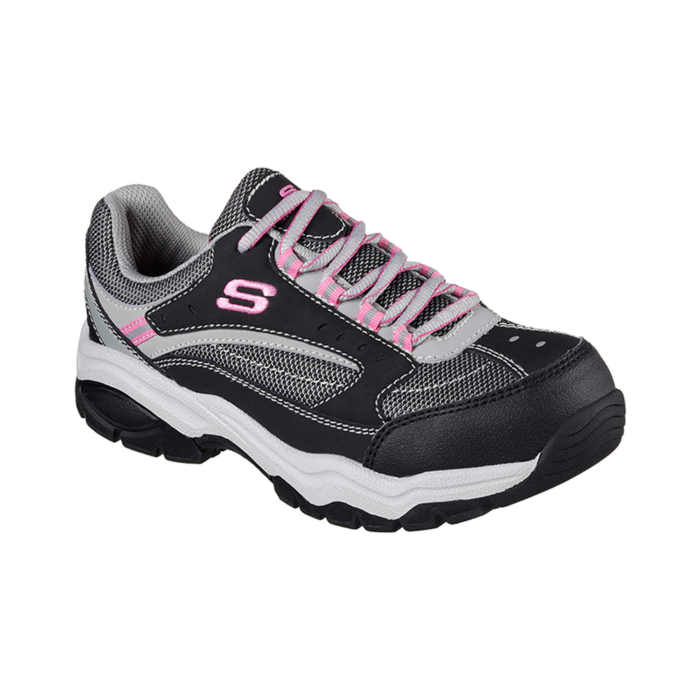 Zapato de Seguridad Skechers Biscoe Negro Rosado - Imagen 2