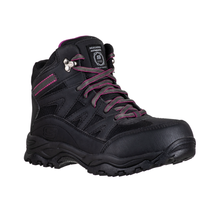 Botín de seguridad Skechers Pomeria Negro Morado - Imagen 2