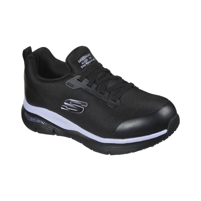 Zapato de Seguridad Skechers Arch Fit SR Evzan Negro Morado - Imagen 2
