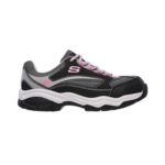 Zapato de Seguridad Skechers Biscoe Negro Rosado