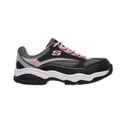 Zapato de Seguridad Skechers Biscoe Negro Rosado