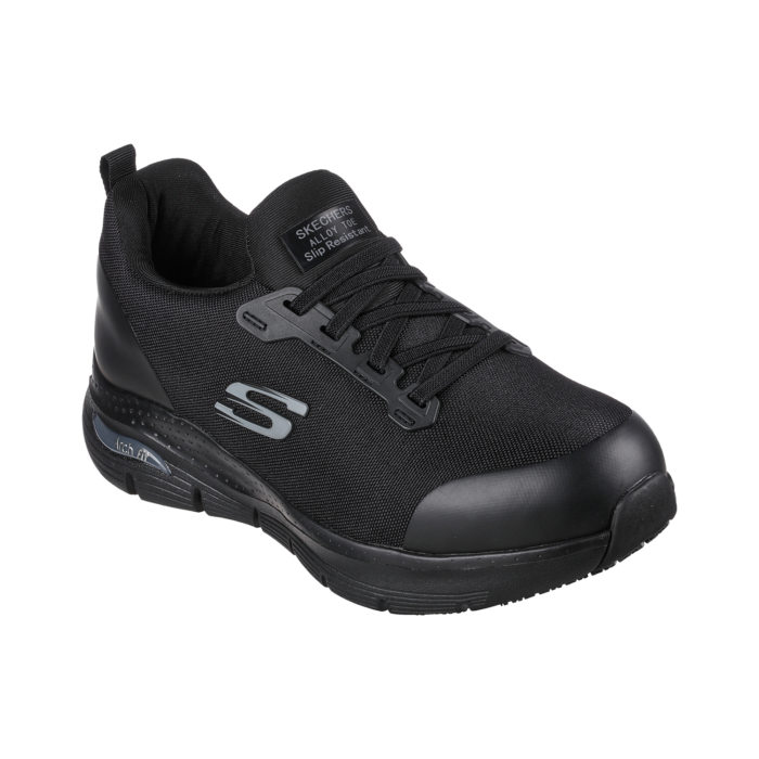 Zapato de Seguridad Skechers Arch Fit SR Evzan Negro - Imagen 2