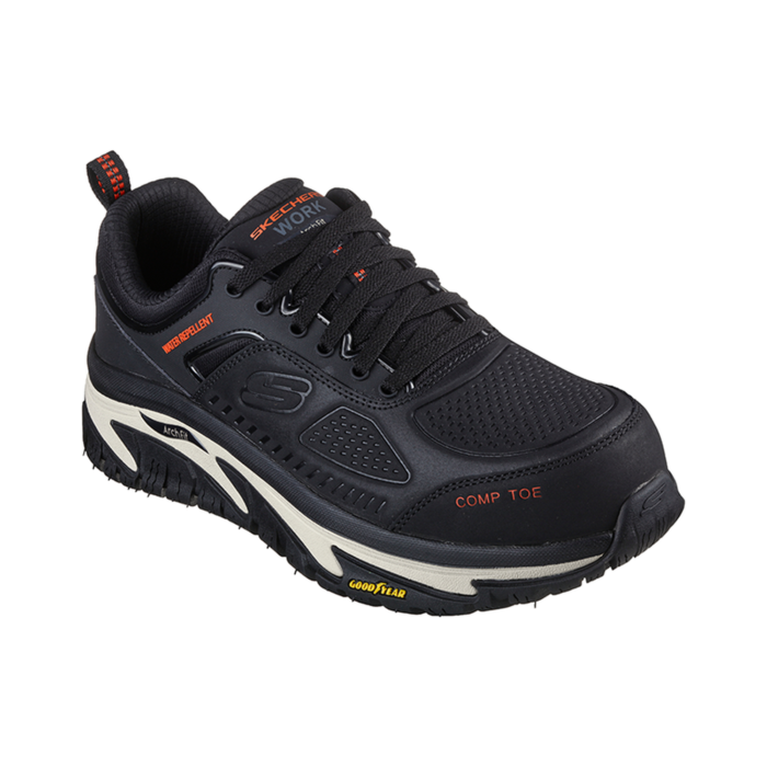 Zapato de Seguridad Skechers Arch Fit Road Walker Raylan Negro - Imagen 2