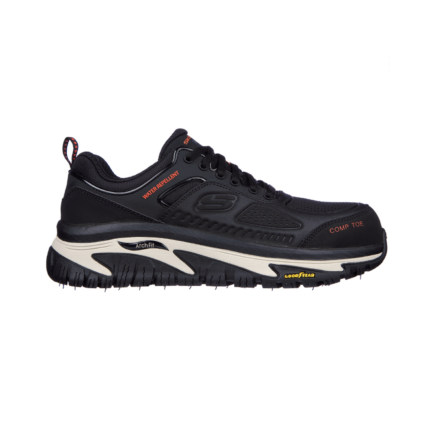 Zapato de Seguridad Skechers Arch Fit Road Walker Raylan Negro